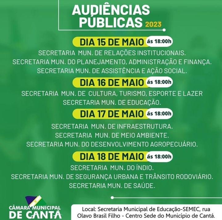 AUDIÊNCIAS PÚBLICAS 