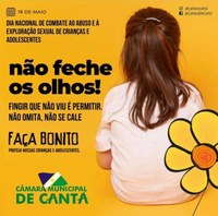 DIA NACIONAL DE COMBATE AO ABUSO E A EXPLORAÇÃO SEXUAL DE CRIANÇAS E ADOLESCENTES 