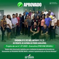 APROVAÇÃO DO PROJETO DE LEI Nº 07/2023