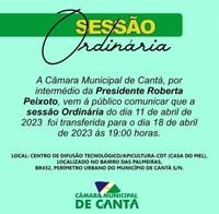 SESSÃO ORDINÁRIA